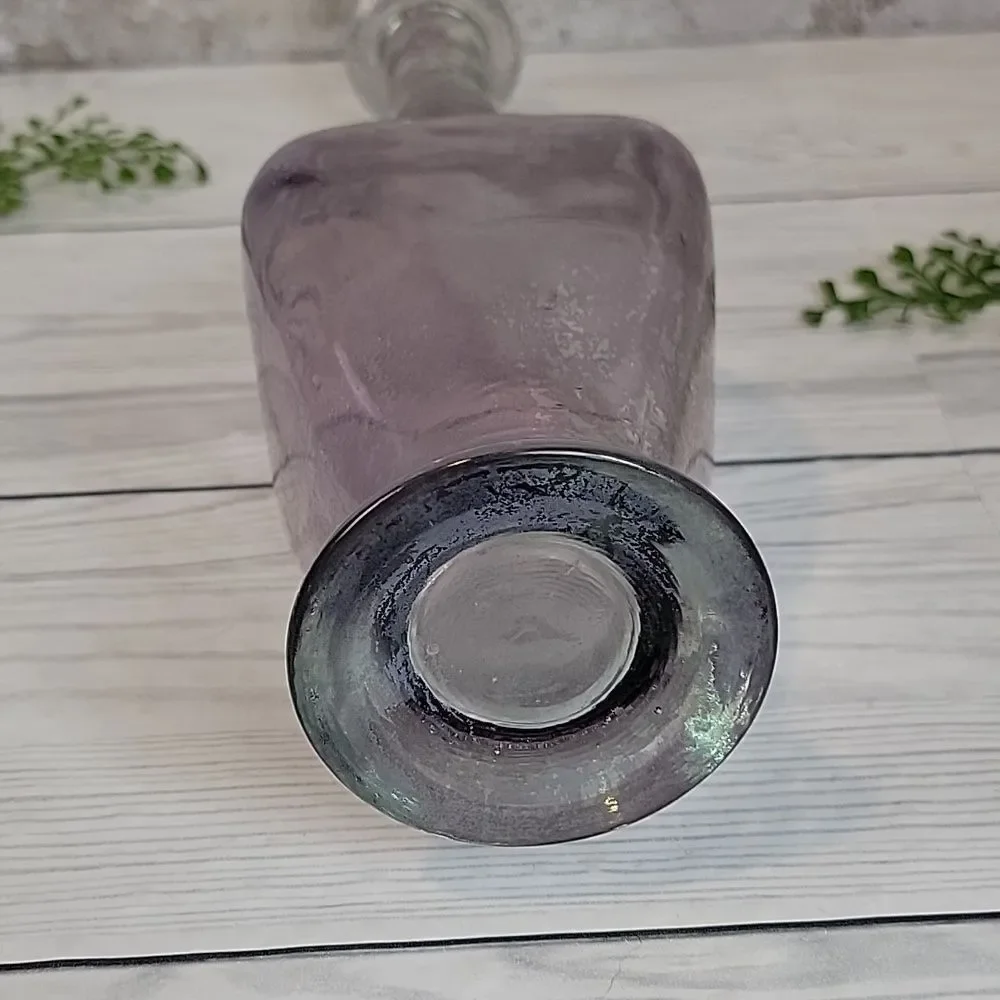Amythest Art Glass Genie Bottle Made In Spain 16